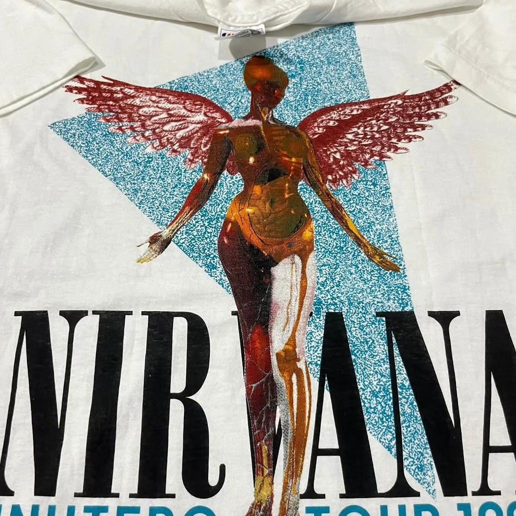 Nirvana In Utero 1993 Tour Vintage 90s Band Sz.L Single Stitch T-Shirt REPRINT S