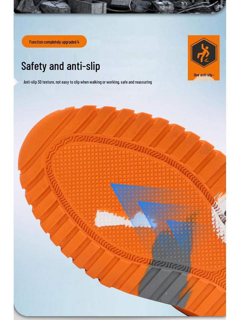 Men's Winter Protection Shoes: Anti-smash, Anti-puncture, Lightweight, Soft Sole, Wear-resistant, Anti-slip Safety Work Footwear.