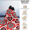 1pc Heart Print Blanket Warm, Cozy, And Soft, Suitable for Sofas, Beds, Cars, And Office Use.Perfect for Camping And Travel, Making It a Great Gift fo