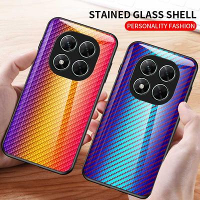 Colorful Tempered Glass Case For Xiaomi Poco X7 M7 F7 C85 15T 15 Ultra Redmi Note 14S 14 Pro Plus 5G A5 15C Stripe Back Phone Cover