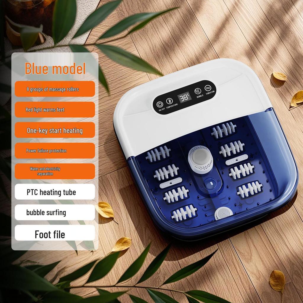 Elektrisches beheiztes Fußbad-Massagegerät – Fußbadewanne mit konstanter Temperatur und Fußsohlenmassage