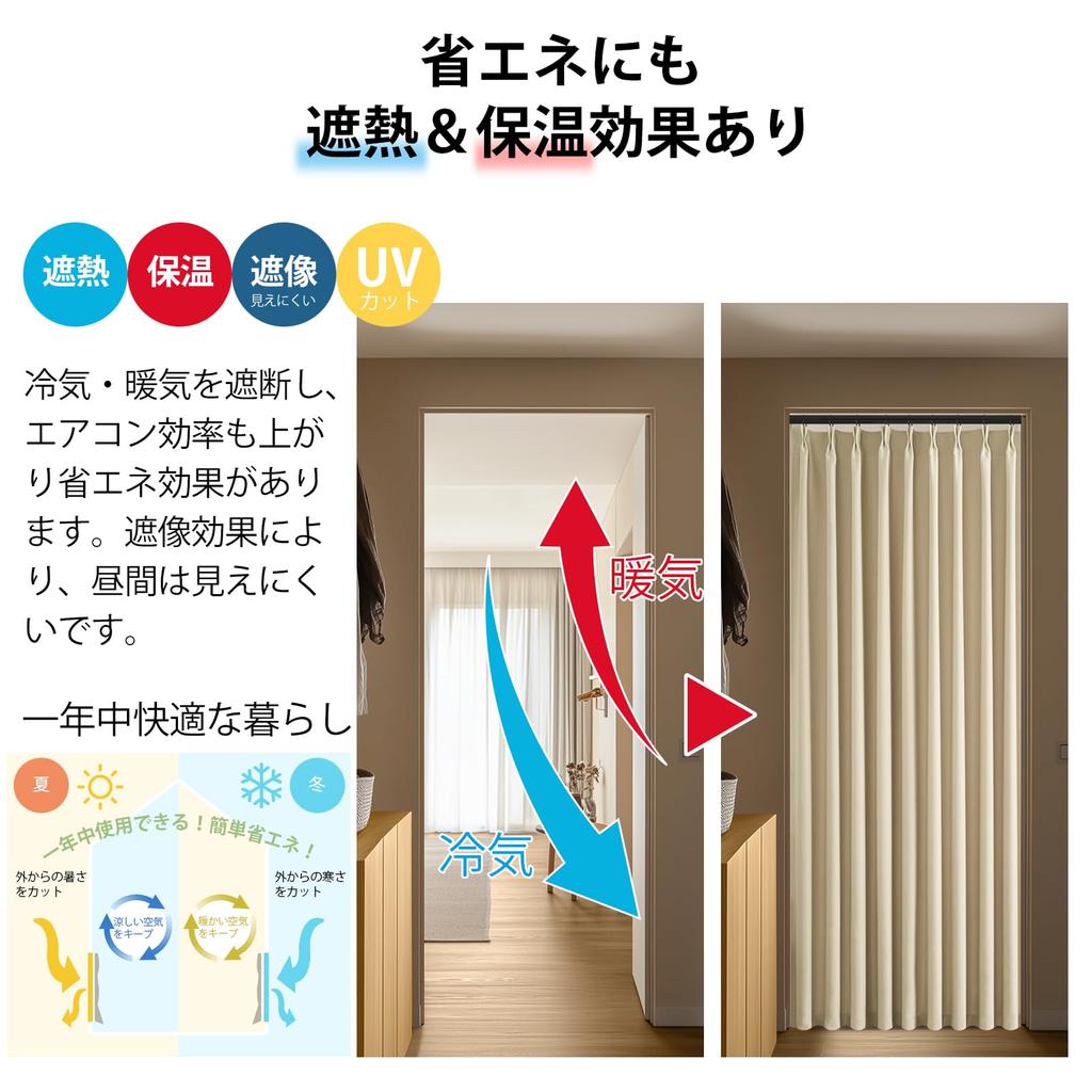 Topfinel Blackout Thermal Single 150cm Wide X 230cm with for Living Room and Soundproofing Curtains, Insulation, Panel, Long, Beige, Hooks, Bedrooms,