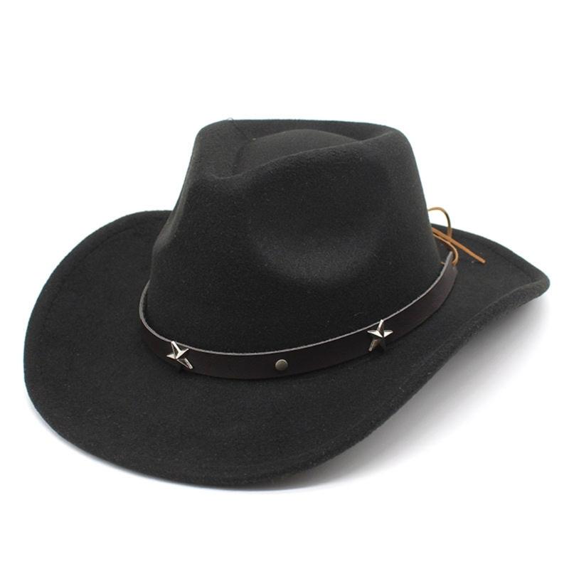 Lightweight Cowgirl Hat with Alloy Rivet Woman Ladies Cowboy Hat Party Western Style Hat Winter Outdoor Sunproof Hat