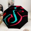 Neon Tik-tok Logo Art Umbrella 8-Frame for Travel, camping, Casual Lightweight Portable Umbrella, Essential for every family Holidays Gift