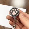 Holder Clip Nurse Students Retractable Badge Holder Cartoon Cat Paw ID Card Holder Name Card Holder