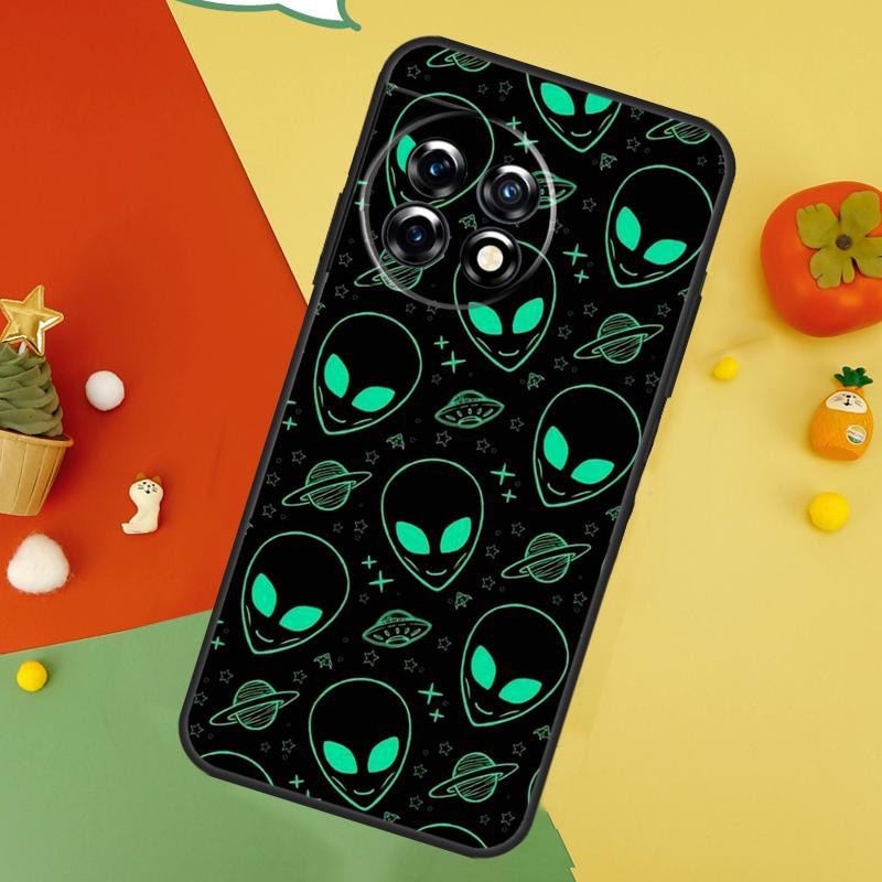 Cartoon Alien Case For OnePlus 15 12 12R 13T 13R 13 11 9 10 Pro 10T 8T Nord 5 CE 2 3 4 Lite N20 N30 Cover