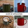 2Pcs Enamel Tea Mugs Retro Drinking Cups Heat Resistant Rustproof Mugs for Home Cafe Kitchen Storage Practical Tea Cups
