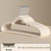 Translucent Flocked Anti-Slip Adult Clothes Hanger for Home Storage