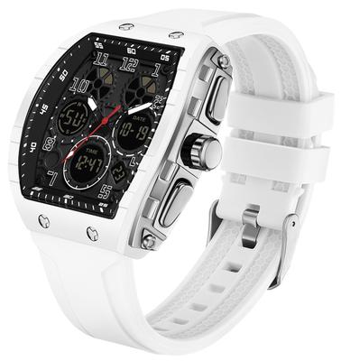 Men's Digital Watch, Dual Time, Analog, Pilot Style, Multi-Function, Stopwatch, Alarm, Time Signal, Waterproof, Sports Watch for Running, Luminous