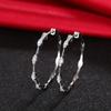 Ma Yan Women'S Geometric Zircon Circle Earrings Exaggerated Personality Fashion Trendy Cool Sweet Circular Jewelry