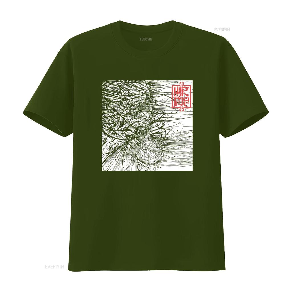 Mens Wormrot Voices T shirt Large Black Unique Hand Drawn Art Design vintage Washed Slightly designer clothes Casual Soft