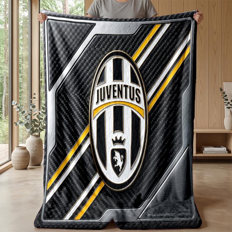 Juventus FC Theme blanket Soft Flannel Blanket Plush Throw Blanket Cozy Sofa Bed Blanket for Home Decor