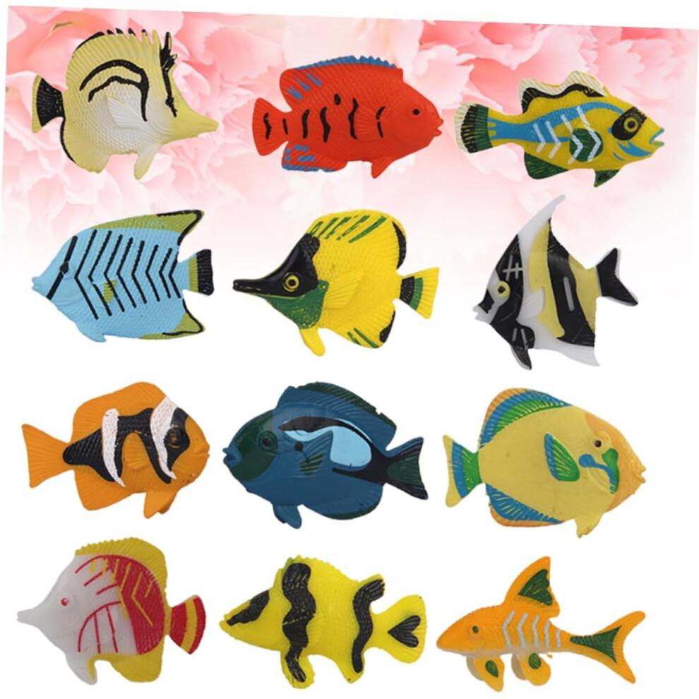 Tropical Fish Model Set of 12 Pieces, Realistic Sea Animal Figurines, Colorful Ocean Decor for Kids and Collectors