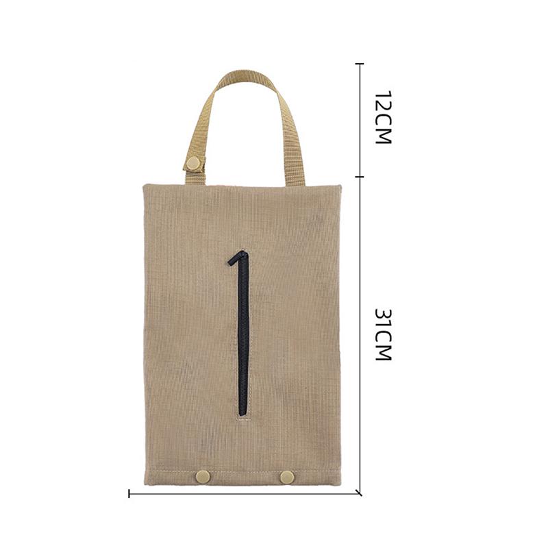 Hanging Napkin Holder Outdoor Camping Barbecue Tissue Storage Bag Portable Tissue Pouch With Zipper Paper Towel Case Container