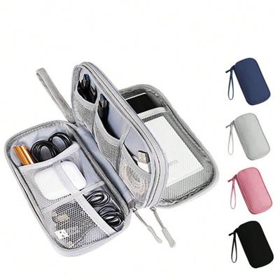 1pcs Multi Functional Digital Accessory Storage Bag, Multi-layer Data Cable Storage Bag, Dustproof Headphone Bag, Power Bank Storage Bag