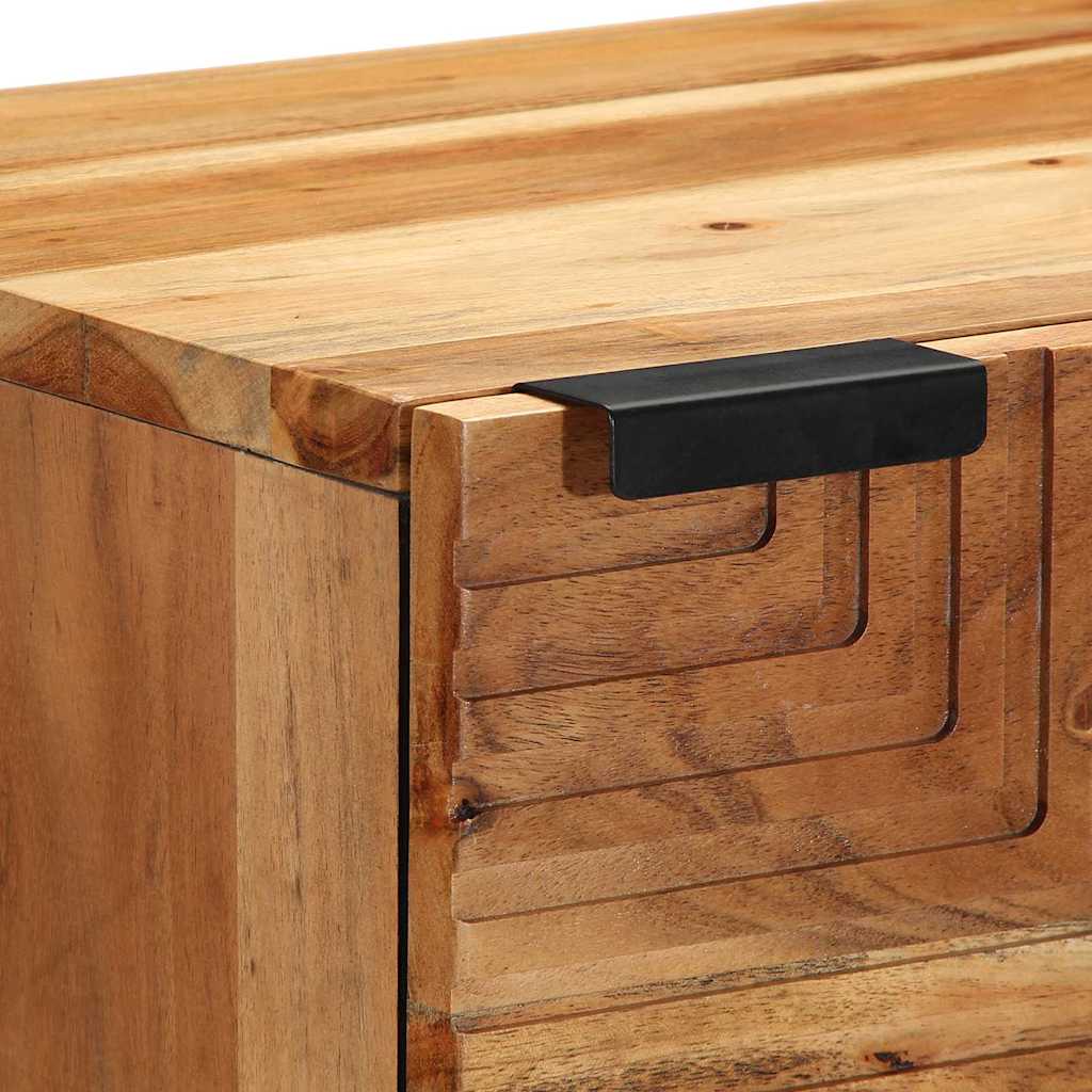 Highboard with Shelf Brown 40 X 33 X 110 Cm Solid Mango Wood