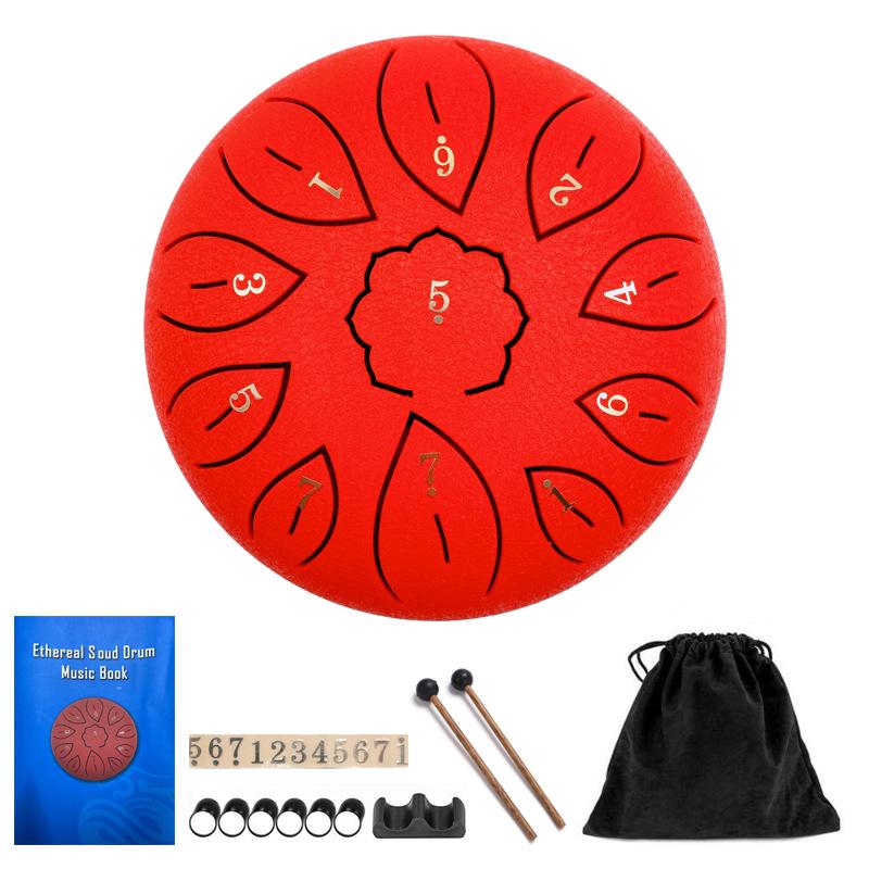 6-Inch 8-Note Steel Tongue Drum - Hand-Played Colorful Instrument for Adults & Children