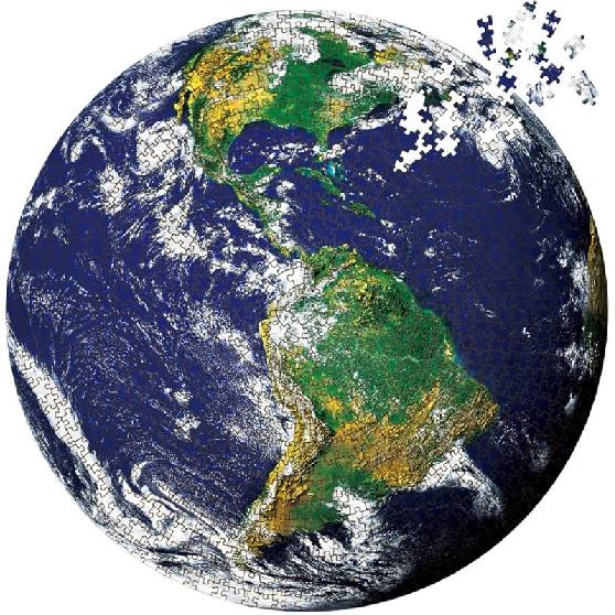 MaxRenard Game 1000 Pieces Jigsaw Puzzle Round Puzzle Toy The Moon