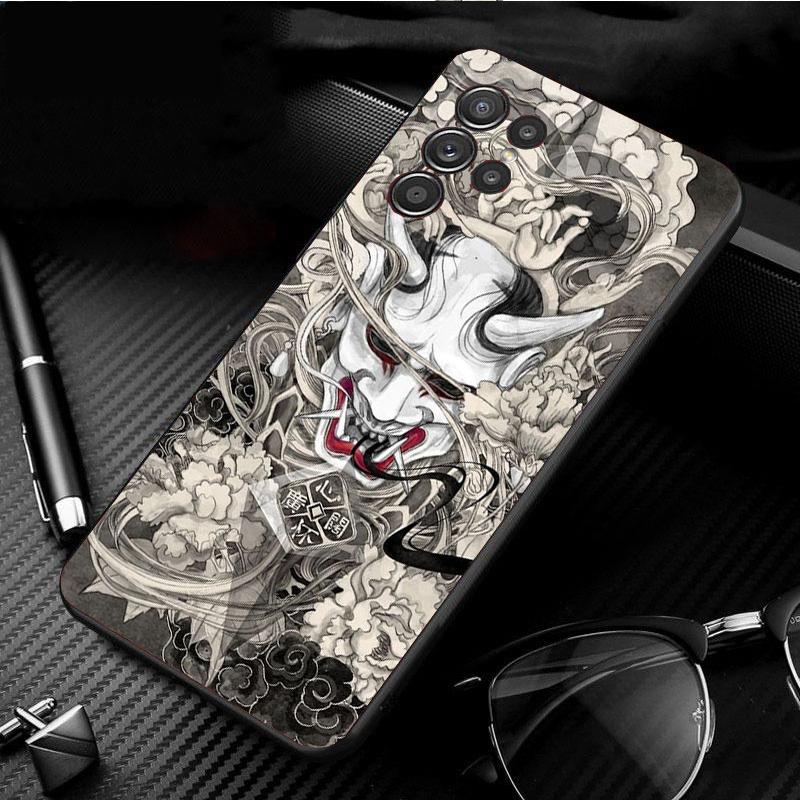 Phone Case for Samsung S26 S25 S24 S23 S22 Ultra S23 S22 S25 Plus S24 FE S26Edge Japanese Samurai Oni Mask