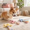 Dog Chew Resistant Toys Star Shaped Toy, Bite Pet Boredom Toy Dogs Anxiety Relief with Braided Cloth Strip, Aggressive Chewer Teeth Cleaning Teething