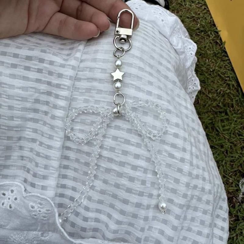 Stylish Star Keychain for Women Girls Phone Charm Cute Keyring Bag Pendant Fashion Accessory for Bag Purse Backpack