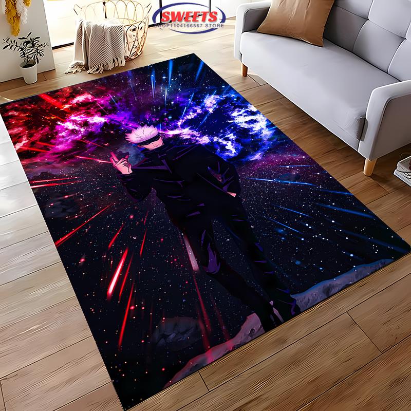 New Shelves ! Jujutsu Kaisen Gojo Satoru Carpet, Living Room Bedroom Office Kid's Room of Choice, Non-slip Machine Washable Mat