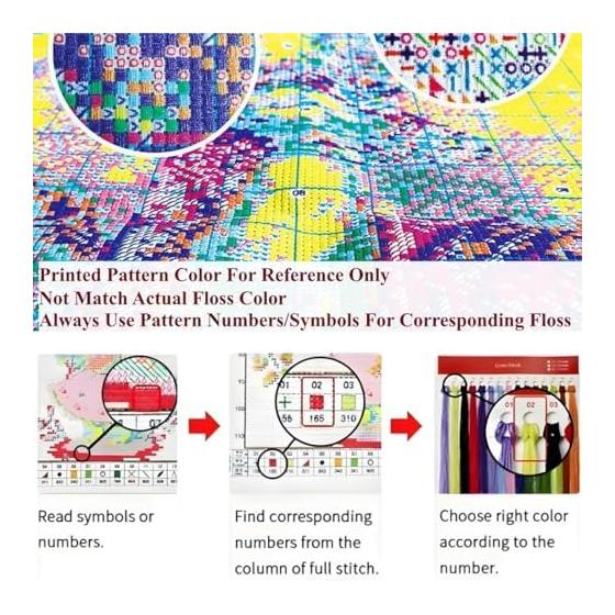 YESAM ART Printed Cross Stitch Kit for Adults & Beginners Da Vinci's Mona Lisa, 11ct DIY Stamp Cross Stitch Embroidery Set Needlework 30x30cm Wall