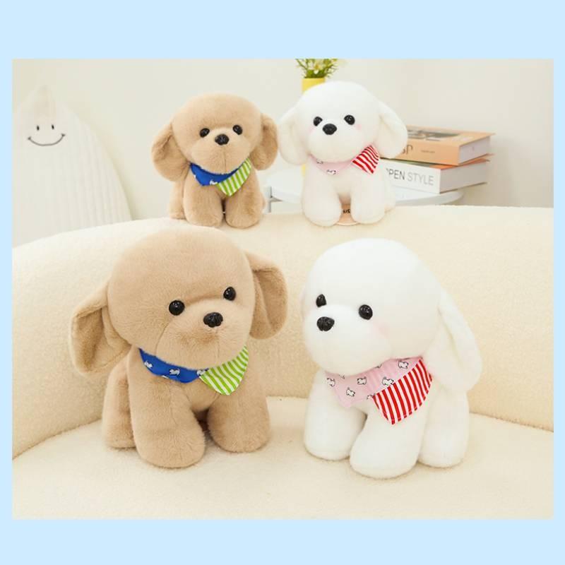 Adorable Bichon Frise Plush Dog Stuffed Animal Doll Soft Pillow For Girls Gifts