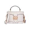 Georgie 20 Vintage Style Rivet Decor Leather Box Bag Women Handbags White 5506-IMCHK