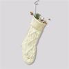 Fashion Cable Knit Christmas Stockings Solid Color Classic Hanging Gift Candy Stocking for Fireplace Xmas Tree