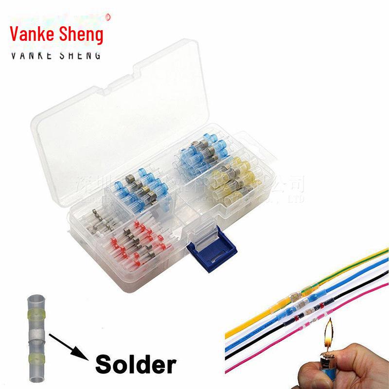 50 Stück Wasserdichte Schrumpfschläuche mit Lötzinn