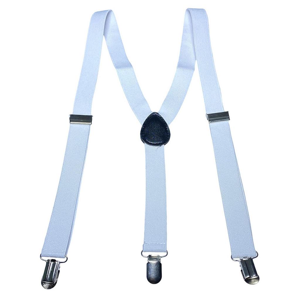 Unisex Y Back Suspenders 3 Clips Adjustable Elastic Braces