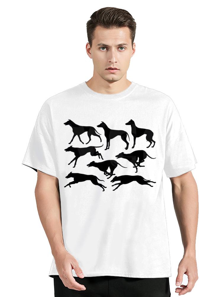 Greyhound Dog T-shirt Men's Clothing Cotton Tshirt Cartoon Graphic Oversized T Shirt Unisex Tops Tees Fitness Men's Clothing