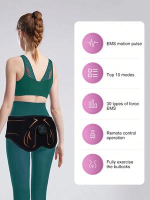 Trainer Elettrico EMS per Fianchi Stimolatore Muscolare Glutei con Telecomando Tonificante Glutei Sollevamento Attrezzatura per il Corpo