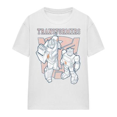 Womens/Ladies Generations Optimus Prime & Bumblebee Collegiate T-Shirt