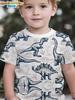 Boys Clothes Dinosaur Colorful Cartoon 3D Print Boys' T-Shirt Summer Short Sleeve Tops O-Neck Outdoor Casual Children's Clothing