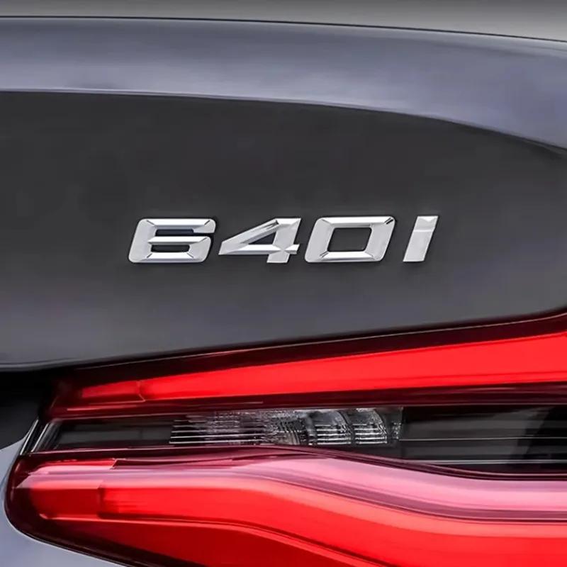 FD23-3D Car Tail Trunk Letter car sticker 630i 640i 630d GT Black Silver Emblem Sticker For BMW 6 Series GT E63 E64 F06 F12 F12 G32