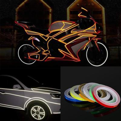 1 PC Colorful Bicycle   Waterproof Warning Effect Tire Applique  Motorcycle Reflective Decals Car Stickers  Bike Rim Decoration