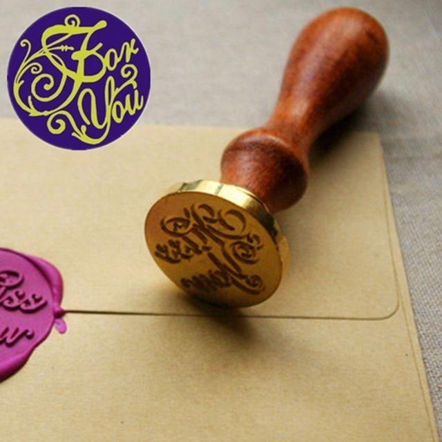 Unique Wood Handle Wax Seal Stamp Wedding Custom/Greetings Envelope Seal Scrapbooking Greetings Wax Seal Stamps