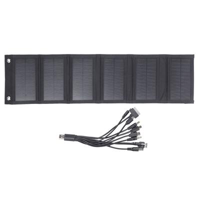 Kit de Panel Solar Plegable de 15W Impermeable Cargador de Panel Solar Portátil para Teléfono Tableta Cámara