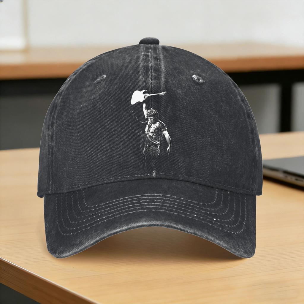 Bruce Springsteens Music Washed Baseball Cap Fashion Sun Hip Hop Hats Summer Women Unisex Running Hippie Baseball Caps