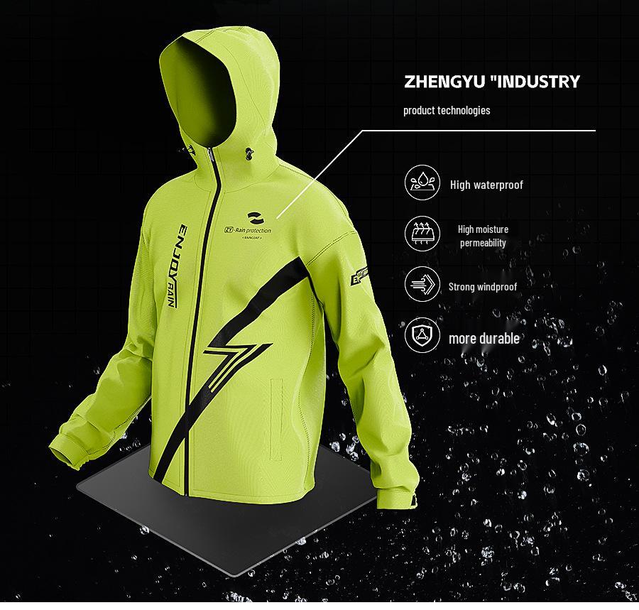 Men's Full Body Explosion-Proof Raincoat: Durable, Split-Type Rainproof Suit for Motorcycle Riders and Delivery Personnel.
