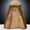 Padded Coat Large Size Winter Men's Padded Coat Piled Thickened Medium and Long Padded Jacket Removable Hat