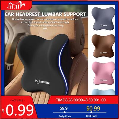 2025 Hot Car Headrest Lumbar Support Cushion Backrest Neck Pillow For Mazda Atenza Axela MX30 CX30 CX3 CX9 MX5 RX8 RX7