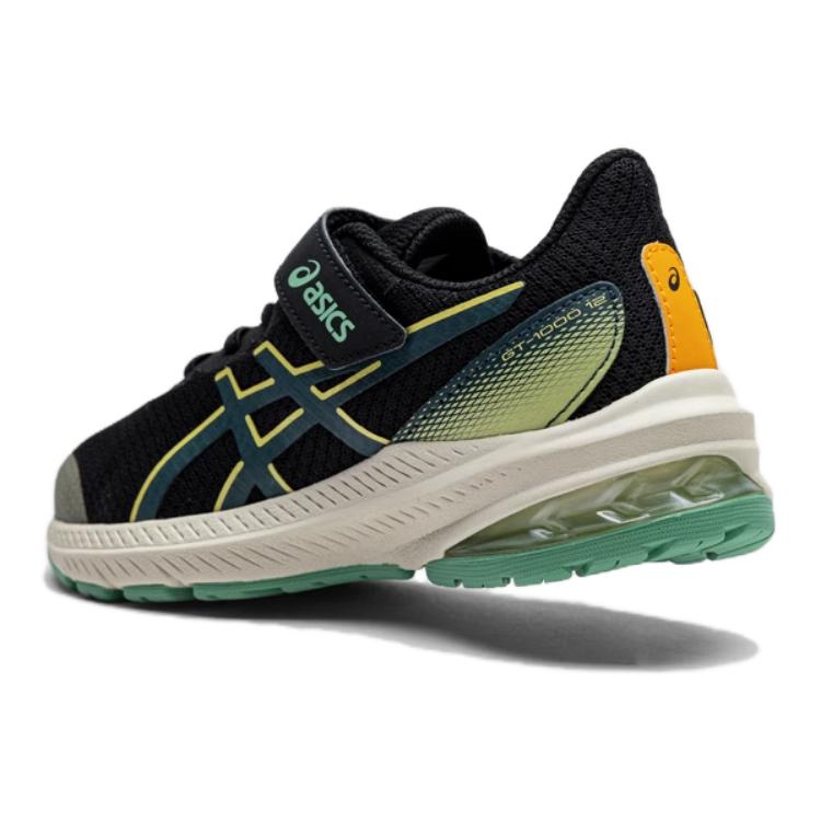 Asics GT-1000 12 Lightweight Stability Running Shoes Kids Sneakers Black White 1014A361-001