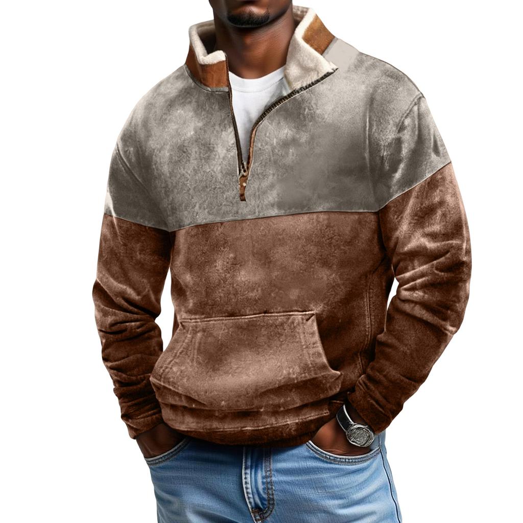 Men's Hoodie Loose Long Sleeves Round Neck