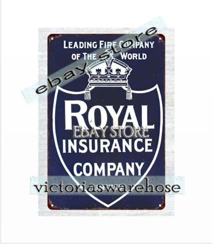 

Royal Insurance Company metal tin sign metal bar wall mancaveAluminum 20x30cm（7.8x11.8inch）