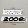 Older 3D ABS Car Letters Logo 2008 3008 Rear Trunk Badge For Peugeot 2008 3008 Sticker Emblem Replace Exterior AccessoriesI