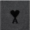 Ami Big Heart Logo Intarsia Cardigan Ami Ukc368 018 0504