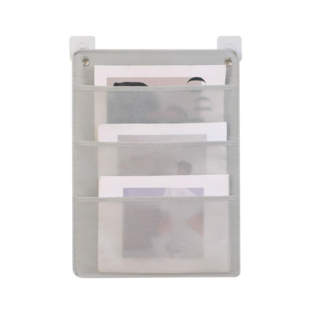 Non-woven Fabric Document Hanging Storage Bag 3/6/9-layer Folding Hanging File Large Capacity Pocket Chart Deskside Hanging Bag